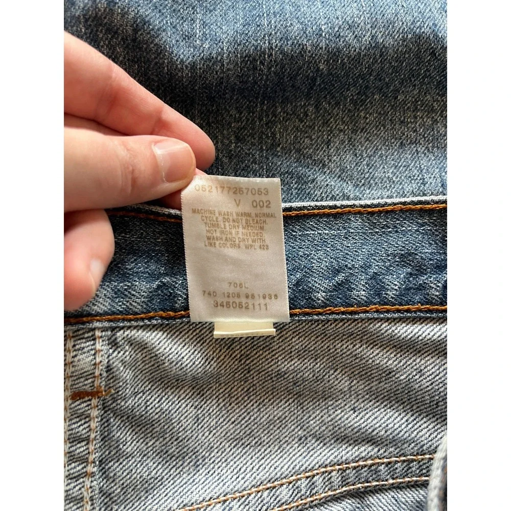 Levis 505 Womens Jean Shorts 33 Blue Y2K Baggy Jorts Cowgirl‎ Rodeo Western